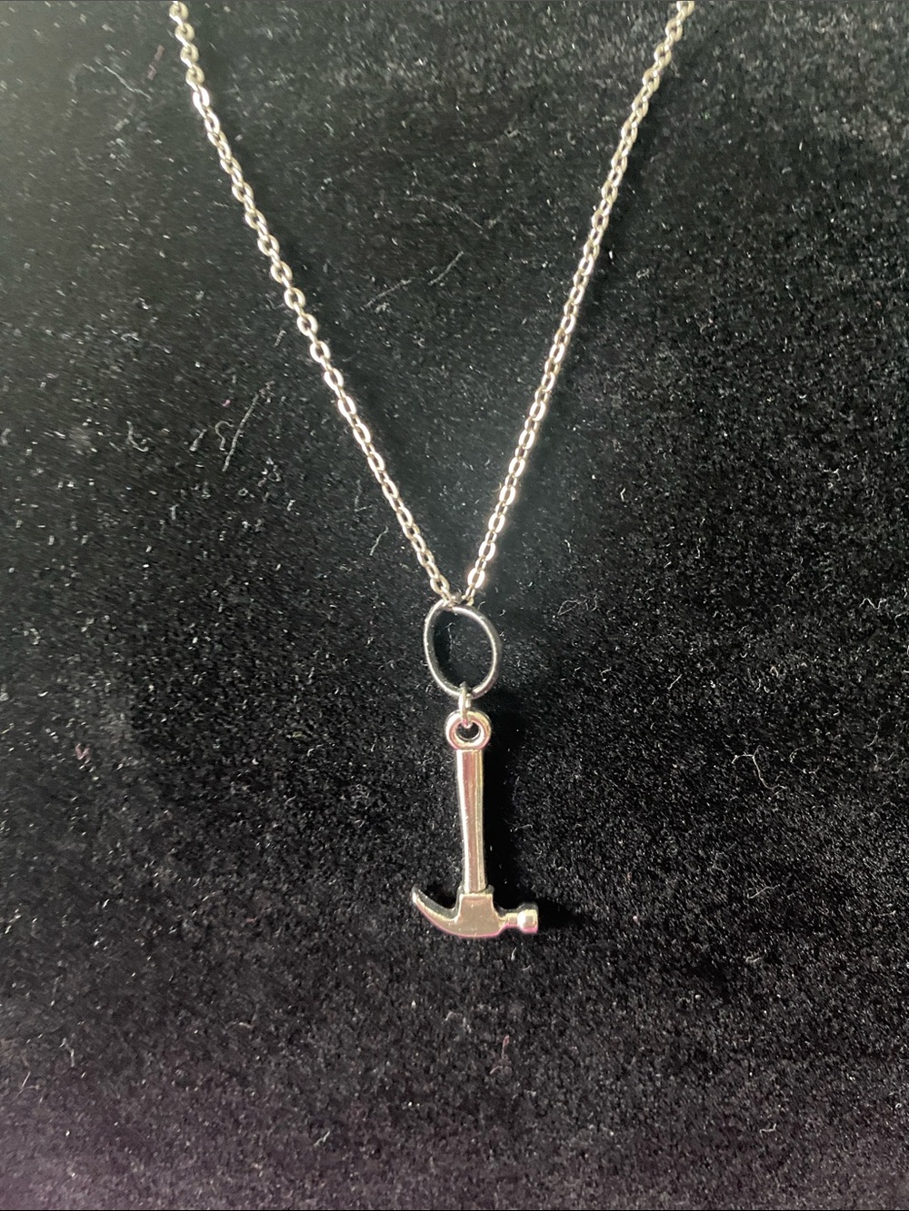 Hammer Charm Silver Necklace